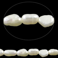 Barock odlad sötvattenspärla pärlor, Freshwater Pearl, naturlig, vit, Grade A, 4-5mm, Hål:Ca 0.8mm, Såld Per Ca 15 inch Strand