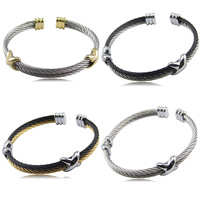Stainless Steel Bangle, plated, more colors for choice, 6mm, 10mm, Inner Diameter:Approx 57mm, Length:Approx 7 Inch, 5PCs/Lot, Sold By Lot