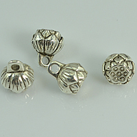 Tibetan Style Flower Pendants, antique silver color plated, nickel, lead & cadmium free, 9x8mm, Hole:Approx 3mm, 400PCs/Lot, Sold By Lot