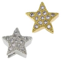 Cubic Zirconia Micro Pave Brass Beads Star plated micro pave cubic zirconia nickel lead & cadmium free Approx 1mm Sold By Lot