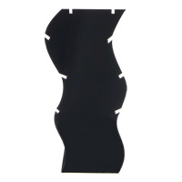Organisk glas halskæde display, sort, 80x202x62mm, 20pc'er/Lot, Solgt af Lot