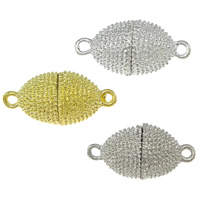Zinc Alloy Magnetic Clasp Oval plated single-strand nickel lead & cadmium free Approx 2mm Sold By Lot