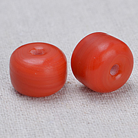 Perles de bouddhistes, chalumeau, rondelle, bijoux bouddhiste, rouge, 13x11mm, Trou:Environ 2mm, 100PC/lot, Vendu par lot