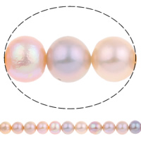 Perlas Patata Freshwater, Perlas cultivadas de agua dulce, natural, color mixto, 9-10mm, agujero:aproximado 0.8mm, Vendido para aproximado 15.3 Inch Sarta