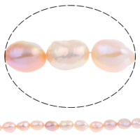 Barock odlad sötvattenspärla pärlor, Freshwater Pearl, naturlig, rosa, 10-11mm, Hål:Ca 0.8mm, Såld Per Ca 15.3 inch Strand