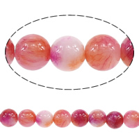 Fashion Glass Beads, Round, imitation ​persian jade, pink, 6mm, Hole:Approx 0.8mm, Length:Approx 16 Inch, 20Strands/Lot, Approx 70/Strand, Sold By Lot