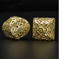 Hollow Brass Beads, Square, Buddhist jewelry, original color, nickel, lead & cadmium free, 14x14x14mm, Hole:Approx 2mm, 40PCs/Lot, Sold By Lot