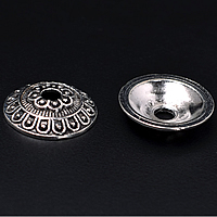 Tibetan Style Bead Cap, Flower, antique silver color plated, nickel, lead & cadmium free, 14mm, Hole:Approx 2mm, 1000PCs/Lot, Sold By Lot