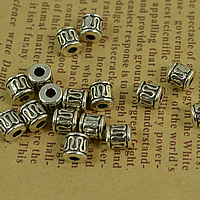 Tibetan Style Tube Beads, Column, antique silver color plated, nickel, lead & cadmium free, 5x5.50mm, Hole:Approx 2mm, 1000PCs/Lot, Sold By Lot