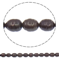 Cultured Rice Freshwater Pearl Beads, red coffee color, Grade A, 8-9mm, Hole:Approx 0.8mm, Sold Per Approx 14.7 Inch Strand