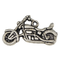 Brass Jewelry Pendants, Motorcycle, platinum color plated, blacken, nickel, lead & cadmium free, 24x14x2.50mm, Hole:Approx 1.5mm, 200PCs/Lot, Sold By Lot
