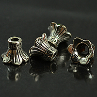 Zinc Alloy Bead Cap Flower antique silver color plated nickel lead & cadmium free Approx 3mm Sold By Lot