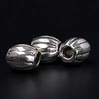 Zinc Alloy Jewelry Beads Drum antique silver color plated nickel lead & cadmium free Approx 3.5mm Sold By Lot