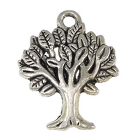 Tree Of Life Pendants, Brass, antique silver color plated, nickel, lead & cadmium free, 17x22x2mm, Hole:Approx 2mm, 200PCs/Lot, Sold By Lot