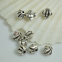 Buddha Beads, Tibetan Style, Lantern, antique silver color plated, Buddhist jewelry, nickel, lead & cadmium free, 8.60x8.20mm, Hole:Approx 2mm, 500PCs/Lot, Sold By Lot