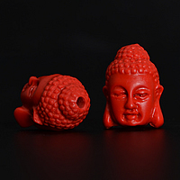Buddyjski koraliki, Cynober, Budda, Buddyjski biżuteria, 11x15mm, otwór:około 2mm, 20komputery/wiele, sprzedane przez wiele