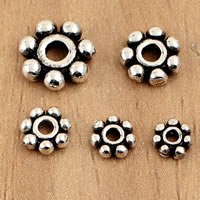 Thailand Sterling Silver Spacer Bead, Flower, different size for choice, Sold By Bag