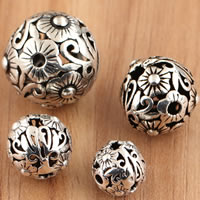 Bali Sterling Silver Beads, Tailandia, Roda, tamanho diferente para a escolha & vazio, vendido por Bag
