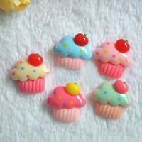 Food Resin Cabochon Cake flat back Sold By Lot