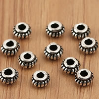 Thailand Sterling Silver Beads, Lantern, 4.5x2.7mm, Hole:Approx 1mm, 30PCs/Bag, Sold By Bag