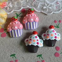 Food Resin Cabochon Cake & flat back Sold By Lot