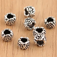 Thailand Sterling Silver Beads, Flower, 6x3.8mm, Hole:Approx 2.5mm, 20PCs/Bag, Sold By Bag