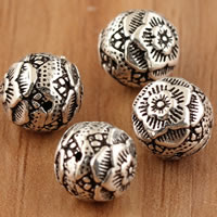 An Téalainn Sterling Silver Beads, Babhta, 7.5mm, Poll:Thart 1mm, 5ríomhairí pearsanta/Mála, Díolta De réir Mála