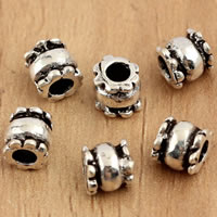 Thailand Sterling Silver Beads, Column, 4.5x4.7mm, Hole:Approx 2mm, 20PCs/Bag, Sold By Bag