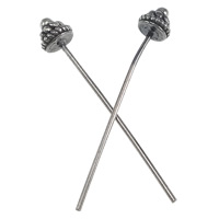 Thailand Sterling Silver Headpin, 35x6mm, 0.8mm, 20PCs/Lot, Sold By Lot