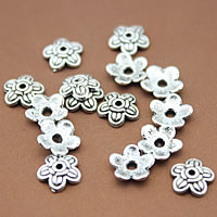 Zinc Alloy Bead Cap Flower antique silver color plated nickel lead & cadmium free 7.5mm Approx 2mm Sold By Lot