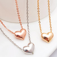 Zinc Alloy Jewelry Necklace with Brass with 5cm extender chain Heart plated oval chain mixed colors nickel lead & cadmium free Length Approx 15 Inch Sold By Lot