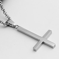 Stainless Steel Cross Pendants, 316 Stainless Steel, original color, 23x48x3mm, Hole:Approx 3-5mm, 15PCs/Bag, Sold By Bag