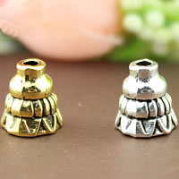 Tibetan Style Bead Cap, plated, mixed colors, nickel, lead & cadmium free, 8.2mm, Hole:Approx 2mm, 600PCs/Lot, Sold By Lot