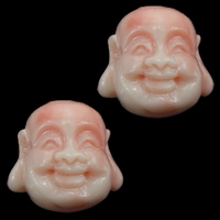 Buddha Beads, Fluted Giant, Carved, pink, 10x10x9mm, Hole:Approx 0.5mm, 100PCs/Lot, Sold By Lot