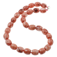 Jade Malaysia Necklace brass lobster clasp Column cherry quartz Sold Per Approx 17 Inch Strand