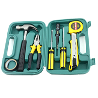 Plastic Home Repairing Tool Set, with Stainless Steel, Rectangle, 240x165x55mm, 10Sets/Lot, Sold By Lot