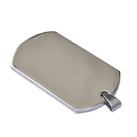 Stainless Steel Tag Charm, Rectangle, 22.70x39.10x1.92mm, 30PCs/Lot, Sold By Lot