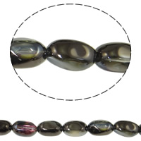Imitation de perles en cristal CRYSTALLIZED™ , ovale, Placage coloré, imitation de cristal CRYSTALLIZED™, noir, 14x20mm, Trou:Environ 1.5mm, Environ 36PC/brin, Vendu par Environ 15.5 pouce brin