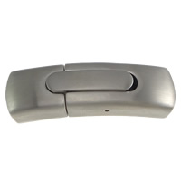 Stainless Steel Clasp, Rectangle, original color, 44x13x10mm, Hole:Approx 11x5mm, 10PCs/Lot, Sold By Lot