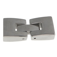 Stainless Steel Foldover Clasp, original color, 27x11x6mm, Hole:Approx 10x3mm, 10PCs/Lot, Sold By Lot