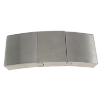 Fecho magnético de aço inoxidável, Retângulo, cor original, 42x17x6mm, Buraco:Aprox 15x3mm, 10PCs/Lot, vendido por Lot