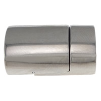 магнитная  застежка  из нержавеющей стали, нержавеющая сталь, Прямоугольная форма, оригинальный цвет, 18x11x2mm, отверстие:Приблизительно 3mm, 20ПК/Лот, продается Лот