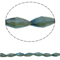 Imitation de perles en cristal CRYSTALLIZED™ , Double Cone, Placage coloré, normes différentes pour le choix & facettes & imitation de cristal CRYSTALLIZED™, bleu montana, Trou:Environ 1mm, Vendu par Environ 15.5 pouce brin