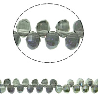 Abalorios de Cristal Imitación de Swarovsky, chapado en colorido, diverso tamaño para la opción & facetas & imitación de cristal de swarovski, Montana, agujero:aproximado 1mm, Vendido para aproximado 13 Inch Sarta