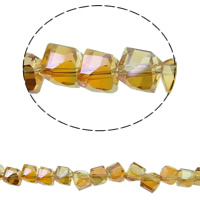 Imitation de perles en cristal CRYSTALLIZED™ , Placage coloré, normes différentes pour le choix & facettes & imitation de cristal CRYSTALLIZED™, topaze fumé, Trou:Environ 1mm, Vendu par Environ 15.5 pouce brin