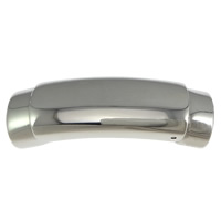 Stainless Steel Clasp, Curved Tube, original color, 40x13x11mm, Hole:Approx 11x8mm, 10PCs/Lot, Sold By Lot
