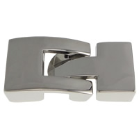 Stainless Steel Clasp, original color, 32x16x7mm, Hole:Approx 14x4mm, 10PCs/Lot, Sold By Lot