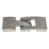 Stainless Steel Clasp, original color, 35x12x5mm, Hole:Approx 10x3mm, 10PCs/Lot, Sold By Lot