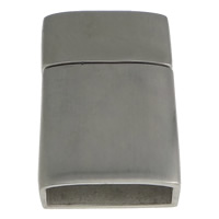 Stainless Steel Magnetska kopča, Nehrđajući čelik, Pravokut, izvorna boja, 16x25x8mm, Rupa:Približno 14x5mm, 20računala/Lot, Prodano By Lot