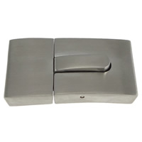 Stainless Steel Clasp, Rectangle, original color, 29x16x8mm, Hole:Approx 15x3mm, 10PCs/Lot, Sold By Lot